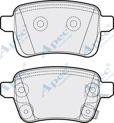 APEC BRAKING stabdžių trinkelių rinkinys, diskinis stabdys PAD2064